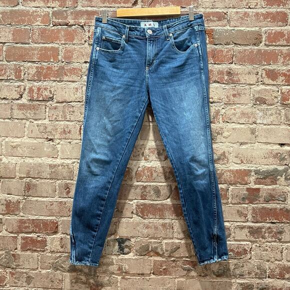 AMO Twist Zip Skinny Jeans In Sapphire Wash Size 29 - Picture 3 of 10